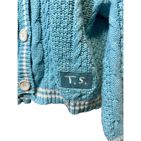 Taylor Swift 1989 Cardigan Blue Knit Sweater Seagull Print XS/SM - Picture 5 of 9